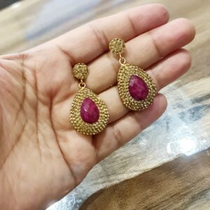 Ruby with gold