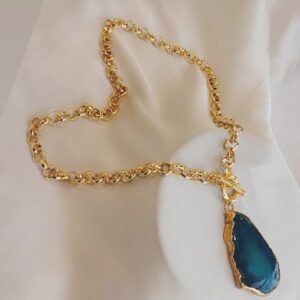Chain with natural stone 10 inches