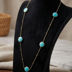 Long chain with feroza beads(20 inches