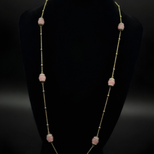 Long chain with pink beads(20 inches