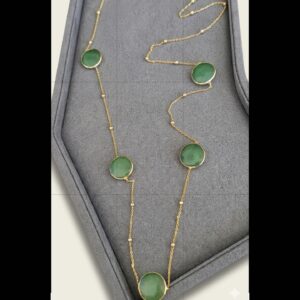 Chain with big Green beads