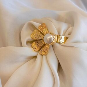 Gold plated flower ring