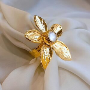 Gold plated flower ring