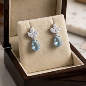 Ice blue small earrings