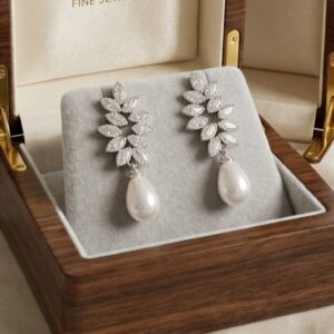 Silver with (ovel Perl )earring