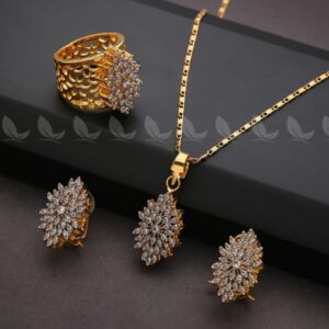 Earrings  ring with pendent