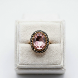 Crystal look ring