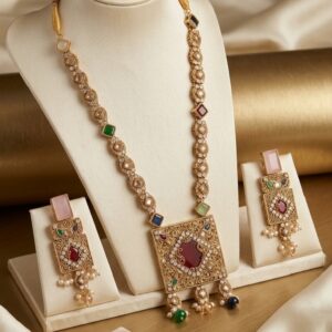 Long malla with earrings