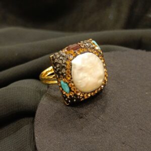 Mother of pearl with multi coloured